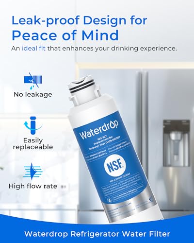 Waterdrop 3-Pack Refrigerator Water Filter Replacement for Samsung HAF-CIN/EXP, NSF Certified