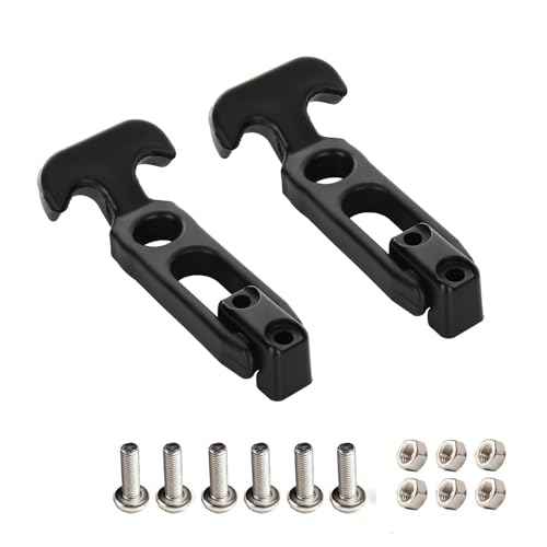 Rubber Flexible T-Handle Hasp Draw Latch for Tool Box, Cooler, Golf Cart or Engineering Machine Hood (Black, 2 PCS)