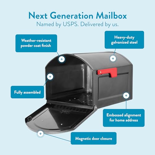 Architectural Mailboxes Centennial Post Mount Mailbox Pewter Extra Large USPS Approved