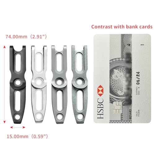 TONIFE Pocket Clip for Kydex Sheath Outdoor Knife Accessory with Multiple Hole Distances and Thickness Options (Black Titanium)