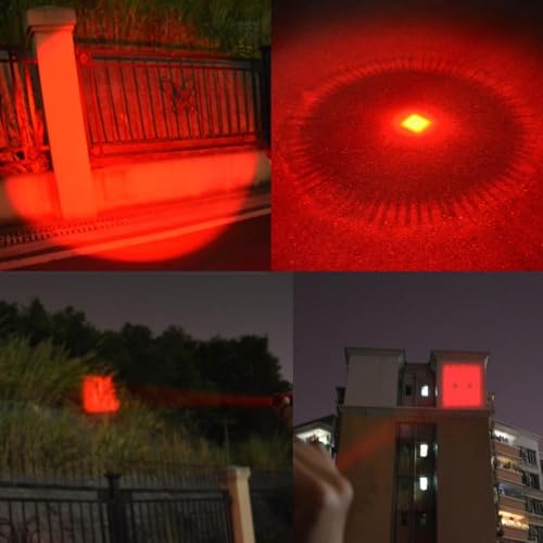 WAYLLSHINE 2 Pack Red LED Flashlights Zoomable Night Observation Torches
