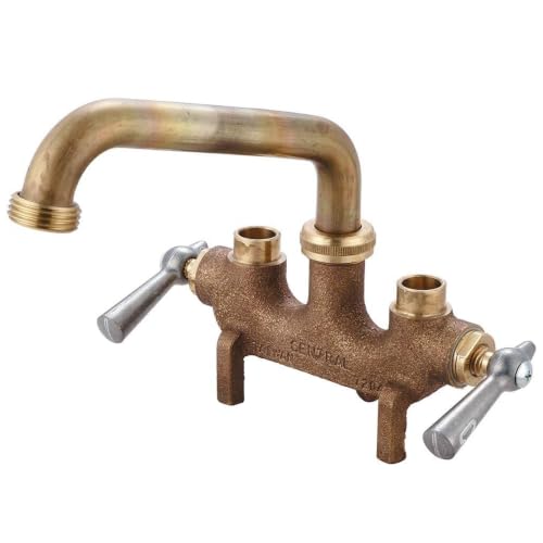 Central Brass 466 Wall-Mount Two Handle Laundry Faucet Commercial Grade