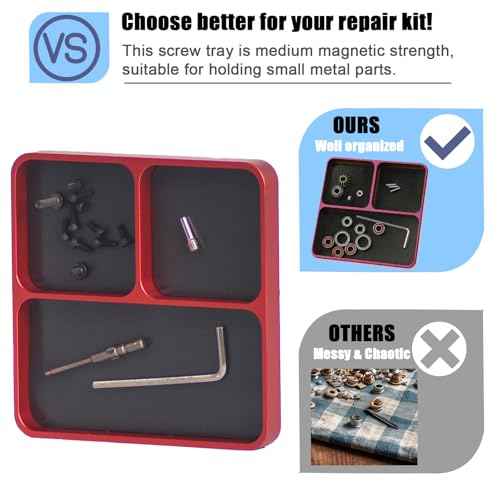 Magnetic Electronic Repair Screws and Parts Organizer Parts Tray Small Parts and Screws Holder for Organization Magnet Tool Tray Parts Holder for Screws, Sockets, Bolts, Pins, RC Car Boat Plane Phones