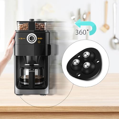 Black Self Adhesive Appliance Sliders 8 Pack for Kitchen & Furniture - Tasttin