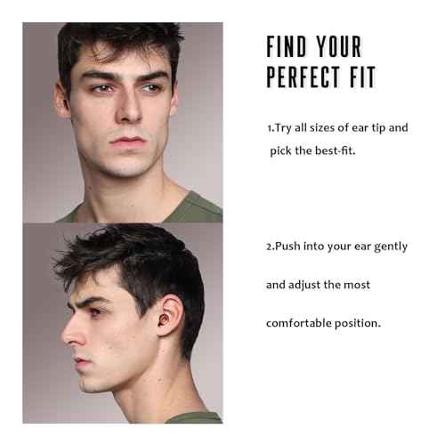 Concert Ear Plugs, 2 Pair BNU High Fidelity Noise Cancelling Earplugs Hearing Protection for Musicians,Festivals,Raves Sleep, 25-33db Noise Reduction 6 Pair Reusable Foam£¦Silicon Tips in S/M/L Black