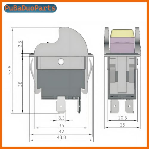 SW7A Table Saw On-Off Toggle Switch Replacement for Delta 489105-00 & Ryobi 46023 Compatible with Delta, Ryobi, Craftsman, DeWalt, Drill Press, Band Saw, Grinder