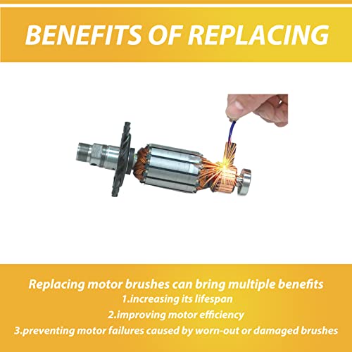 4 Pack 1617014126 Carbon Brushes Compatible with Bosch 11316EVS 11317EVS 11311EVS 11223EVS,Bosch Motor Carbon Brush Replacement Part.