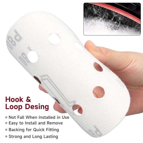 Potuinom 165 pcs Sanding Discs Set 5 Inch Aluminum Oxide Grit Mix for Orbital Sander