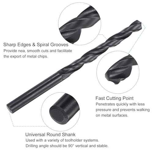 uxcell Tap and Drill Bit Set, 5/16-36 UNS Thread Tap & 9/32" Black Oxide Twist Drill Bit, Straight Flute Tap Tapping Threading Repair Tool Kit