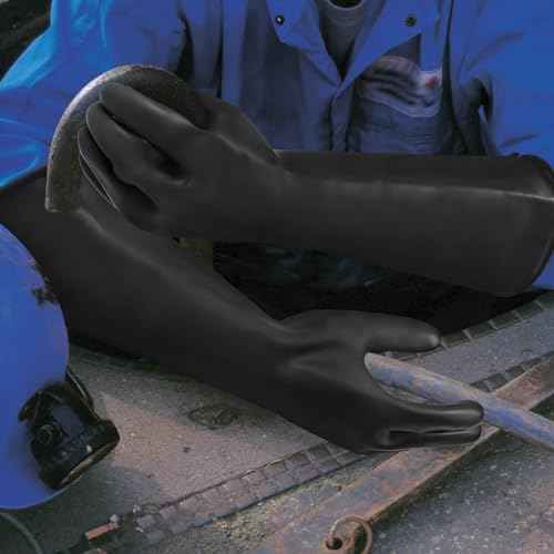 Upgraded Chemical Resistant Glove Safety Work Long Gauntlets£¬Reusable Heavy Duty Long Rubber Gloves 22" 18" 14"