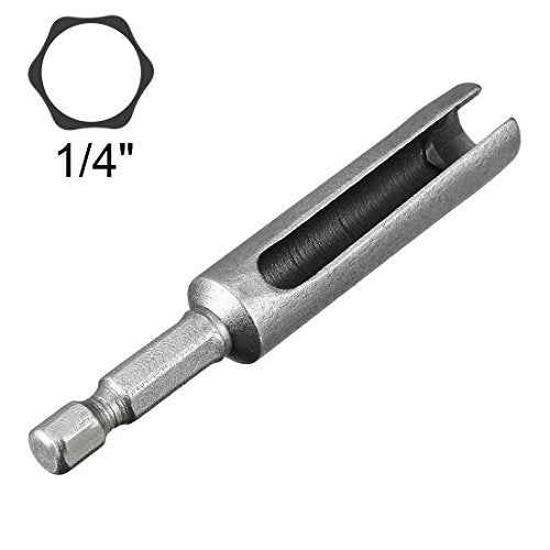 uxcell 10mm Nut Driver, 1/4" Quick-Change Hex Shank Slotted Drill Bit Socket Wrench Tool, 4 Inch Length