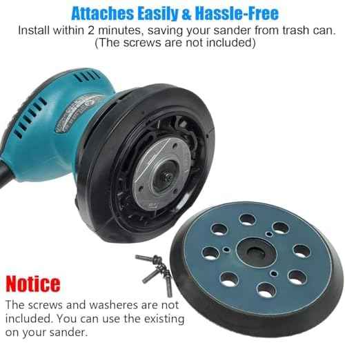 Replacement Sander Pad for Makita 743081-8, 743051-7 - Fit BO5041/K, BO5010/K, BO5030/K, BO5031/K, XOB01Z Random Orbital Sanders - Standard 5" Hook and Loop Sander Pad