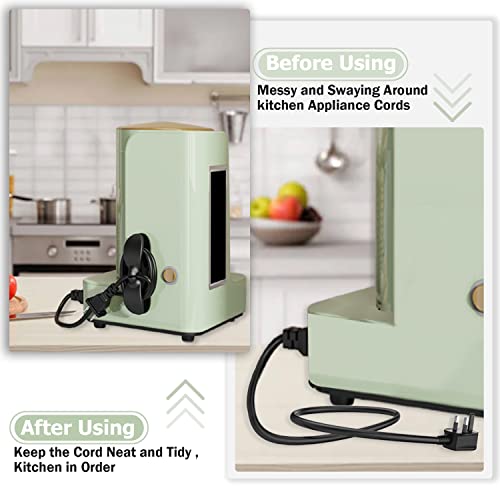 Nearockle 5Pcs Cord Organizer for Appliances - Black, Upgraded Adhesion for Kitchen Mixers & Small Appliances