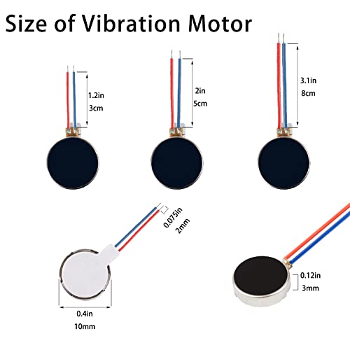 20PCS DC 3V Vibration Motors 12000RPM Mini Vibrating Motors for Electronics Projects