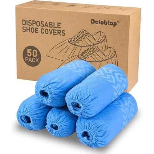 Shoe Covers Disposable Non-slip,Durable & Recyclable Booties for Shoes Covers,Foot Covers for Shoes Disposable,Stretchable Fits Up to Size 13 US Men,X-Large 50 Count