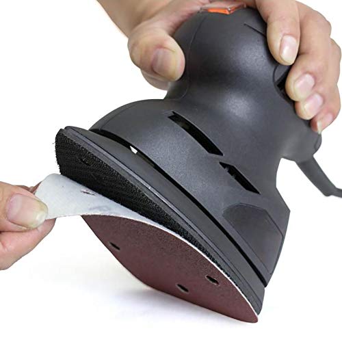 Coceca 50pcs Mouse Detail Sander Sandpaper Set 40/80/120/180/240 Grit, Fits 140mm Sander