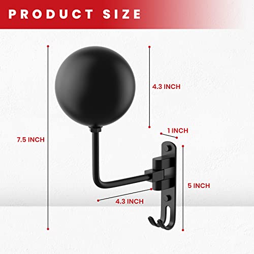 Black LIFXIZE Wall Mount Helmet Holder with 180° Swivel for Motorcycle & Sports Gear