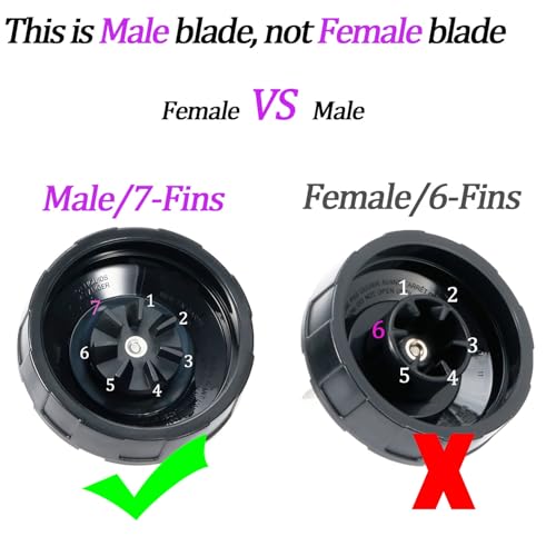 4inch 7Fins Male Blender Blade Replacement for Ninja Auto-iQ – ABTER