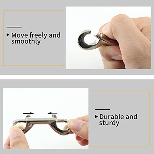 2.7 Inch Double Ended Bolt Snaps Hook, 6 Pcs, Silver - Durable & Weatherproof