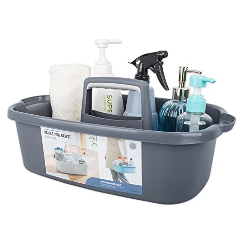 JiatuA Large Portable Shower Caddy Basket Dark Gray - Cleaning & Storage Organizer