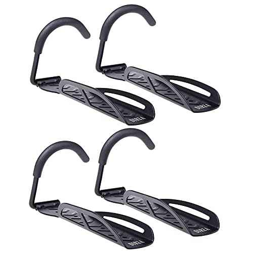 Dirza Bike Rack Garage Wall Mount Bike Hanger Bike Hooks Bike Storage Bicycle Vertical System for Garage Indoor Shed - Easily Hang/Detach - Holds up to 65 lb with Screws Black