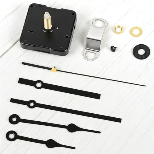 AIRUIFU Silent Battery Operated Clock Mechanism Replacement Long Shaft 1-1/5 inch