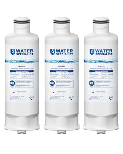 Waterspecialist 3 Pack Refrigerator Water Filters for Samsung & More - NSF Certified