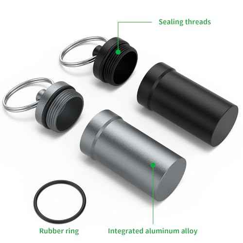 Portable Ear Plug Carrying Case, Urekt Waterproof Metal Earplug Case Keychain Container Holder£¨2 Pack£©