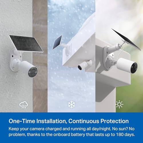 Tapo SolarCam C402 KIT Outdoor Wireless Security Camera - 1080p, White, 1-Pack
