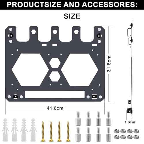 FETESNICE Metal Charger Mount for Makita Battery Holder and DC18RC DC18RD Charger,Stable for Makita Wall Mount Charger,1-4-Slot Battery Storage Rack for Makita,Order in Workspace and Garage