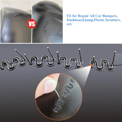 1000pcs 0.8mm Wave Plastic Welding Staples for Car Bumper & Crack Repair - Fgo-togo