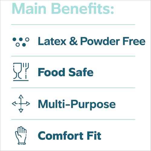 GUSTO Disposable Poly Gloves for Food Prep, Cooking & Food Service ? Clear Plastic, Latex & Powder Free, One Size