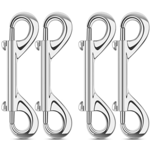 ERKOON 4 Pack Heavy Duty 3.5-Inch Double Ended Metal Snap Hooks, 110lb Load Capacity