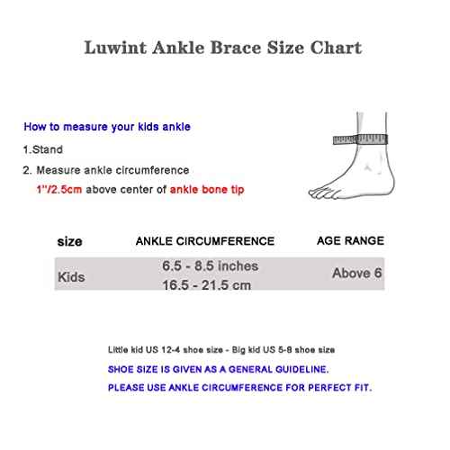 Luwint kid Compression Ankle Brace - Knitted Ankle Sleeve Sock Support for Sprains Arthritis Tendonitis Running Fitness, 1 Pair Black