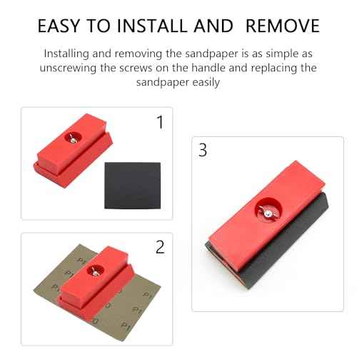 SCOTTCHEN Hand Sanding Blocks Auto Body, 25pcs Sandpaper Woodworking Furniture Sander Hand Tool, Grit 120 to 3000