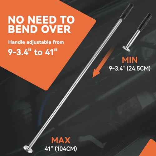 Telescoping Magnetic Pickup Tool with 50lb Pull Force, Magnet Stick Extendable up to 41in, Telescopic Magnetic Pick-Up Tool with Parts Tray