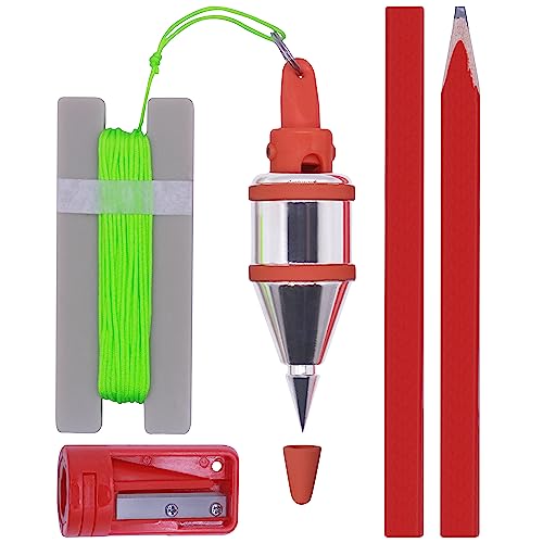 Plumb Bob - 8 oz(227g) Plumb-Rite With 16 ft(5m) String, Pencil