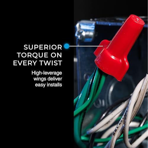Ideal Electrical Wing-Nut Wire Connector 30-452, Red, Pack of 100