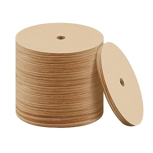 300Pcs 3.75in Unbleached Percolator Coffee Filters, Natural Disposable, Prudiut 300 Count