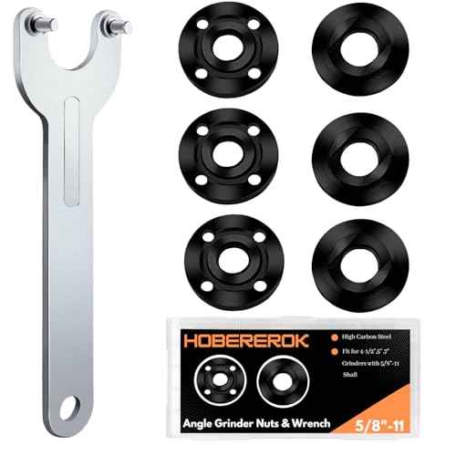 7PCS Angle Grinder Nut & Wrench Kit ? 5/8-11 Thread Compatible with Dewalt, Milwaukee, Makita, Ryobi & Bosch 4.5"/5"/7" Grinders ? Nut Removal & Wheel/Disc Replacement Tool
