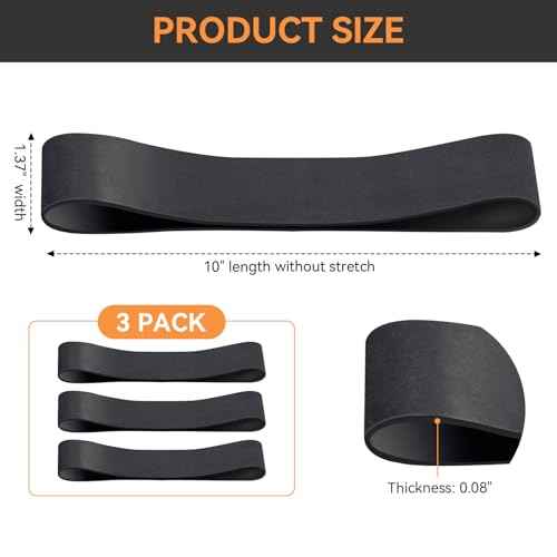 Firefighter Helmet band, Fire Helmet Rubber Strap, Heavy Duty Firefighting Hat Bands for Most Fire Helmets or Hard Hats, Holding Firefighting Tools Accessories, Black, 3 Pack