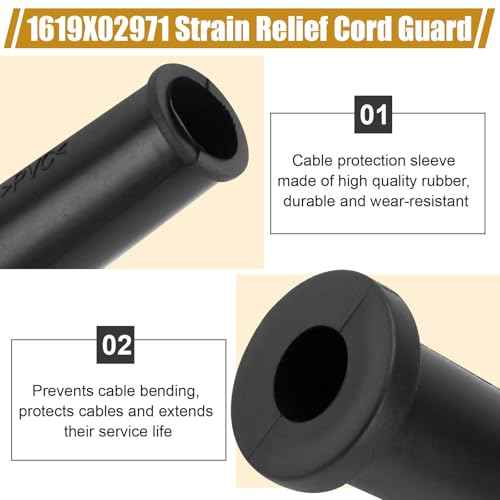 1619X02971 Strain Relief Replacement Part Cord Boot Protector, Strain Relief Cable Sleeve Hose Rubber for Skil Worm Drive Circular Saw HD5750 5825 HD77 HD77M for SKIL Saw Replacement Part - 2 Pcs