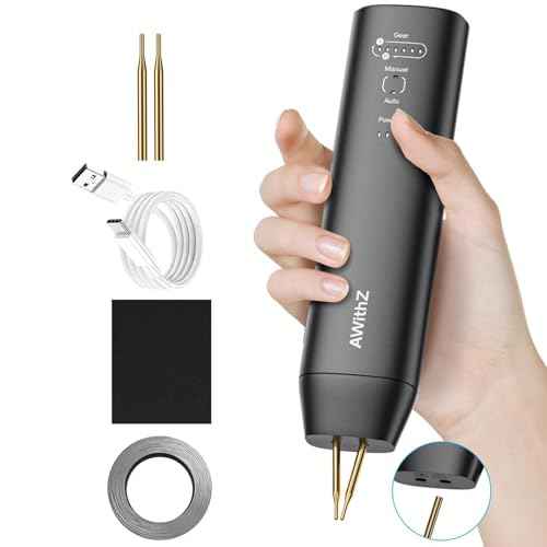 11-Level Handheld Spot Welder for 18650 Li-ion Batteries, Automatic and Manual Dual Mode Welding Machine with Replaceable Copper Tip, DIY/Power Tool Repair Kit