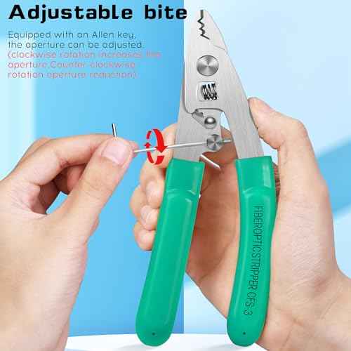 Stainless Steel Fiber Optic Stripper 3 Port Hole Adjustable Openin Optical Fiber Stripper Fiber Optic cutter Tool For 125¥ìm-250¥ìm Coating Stripping tool Fiber optic stripping pliers