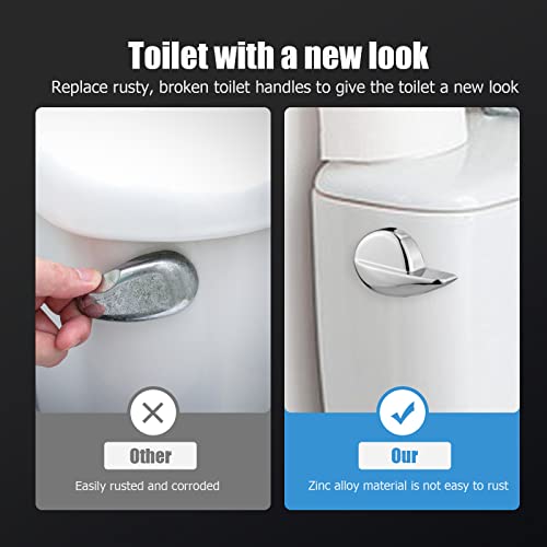 Ancable Universal TOTO Toilet Handle Replacement Kit Bright Silver 1 Pack