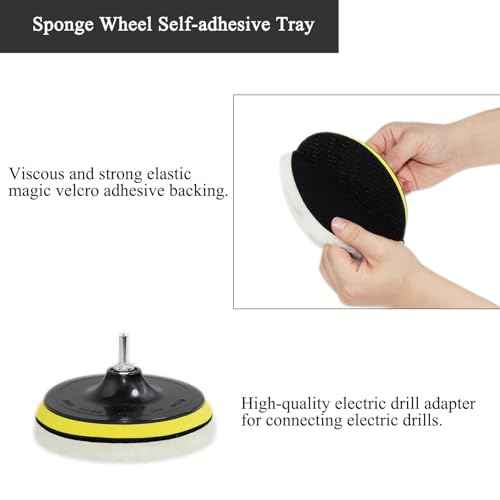 Car Foam Polishing Buffing Kit, Polishing Buffing Pads, Wool Pads, Polishing & Buffing Wheels, for Headlights & Body Foam Wax & Buffer Kits (6)