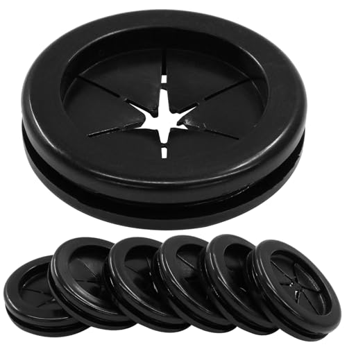 1" ID 1 1/4" Drill Hole Rubber Grommets - Pack of 6 - Firewall, Cable Protection