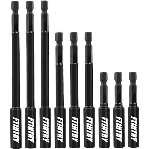 1/4¡±Magnetic Extension Socket Drill Bit Holder, 60mm 100mm 150mm Long(2.36-9"), 9pcs Screwdriver Extension, Quick-Change Hex Shank Set
