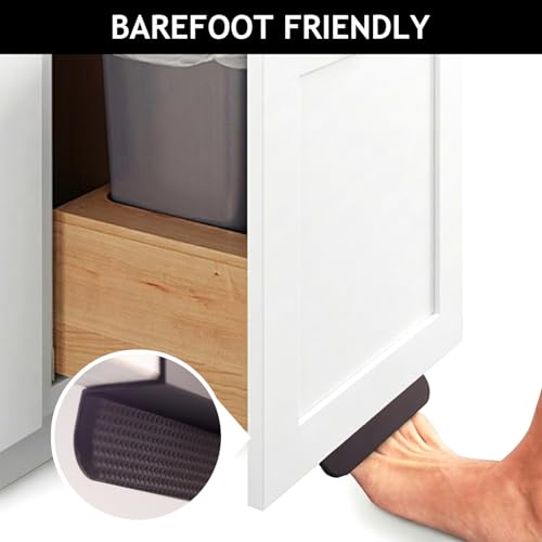 RVPEKUPE Matte Black Under Cabinet Foot Pull 4-3/4" Aluminum Toe Handle - Pack of 1