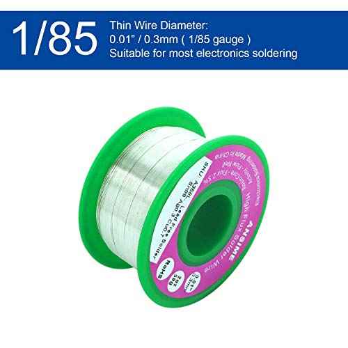 Ultra Fine Solder Wire 0.3mm Lead Free Electronics Solder Wire, Rosin Flux Core Alloy Electrical Soldering Wire, Sn99 Ag0.3 Cu0.7 RoHS for Micro Electronic Soldering 0.01inch